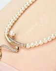 Natural Pearl Necklace + Earring Set