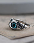 Adjustable Silver Opal Ring