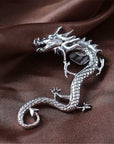 Fierce Dragon Design Stud Earrings