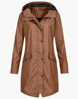 Haven Women's Rain Coat | Hooded Waterproof Long-Length 6