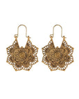 Lotus Flower Mandala Dangle Earrings