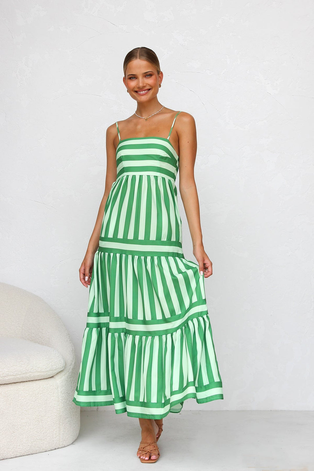 Flowy Full-Length Evening Dress