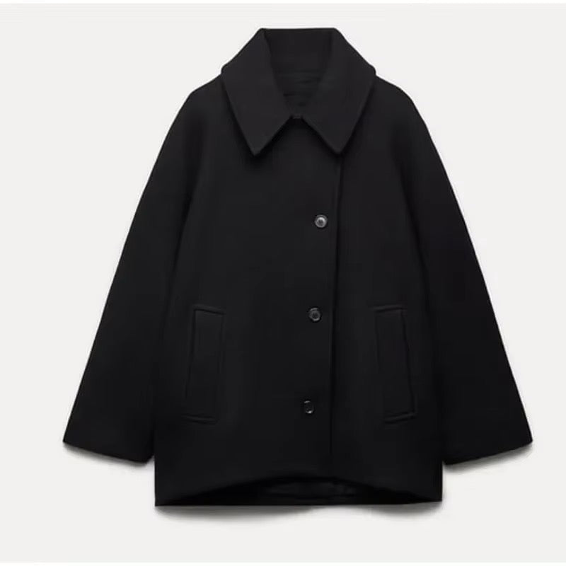 Chic Oversized Wool Jacket Women