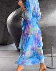 Glamorous V-Neck Maxi Dress For Women