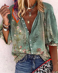 Women’s Summer Button Down Blouse