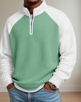 Linton Men's Quarter Zip Pullover | Soft Textured Fabric, Relaxed Fit 1
