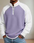 Linton Men's Quarter Zip Pullover | Soft Textured Fabric, Relaxed Fit 2