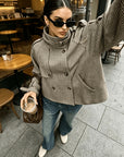 Mara Jacket | Cropped Fit, Houndstooth Pattern, Stand-Collar 3