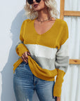 Cross-Border V-neck Sweater Women's Top