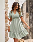 Spring Solid Color Casual Dress