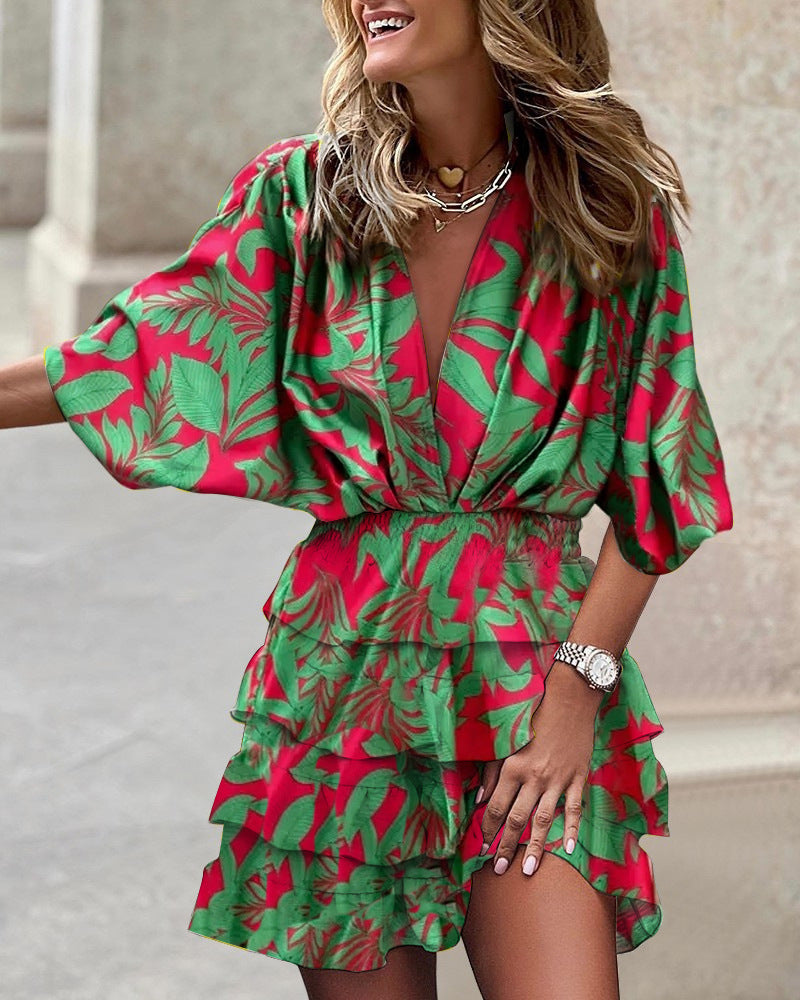 Chic Tunic Dress with Classic V-Neckline