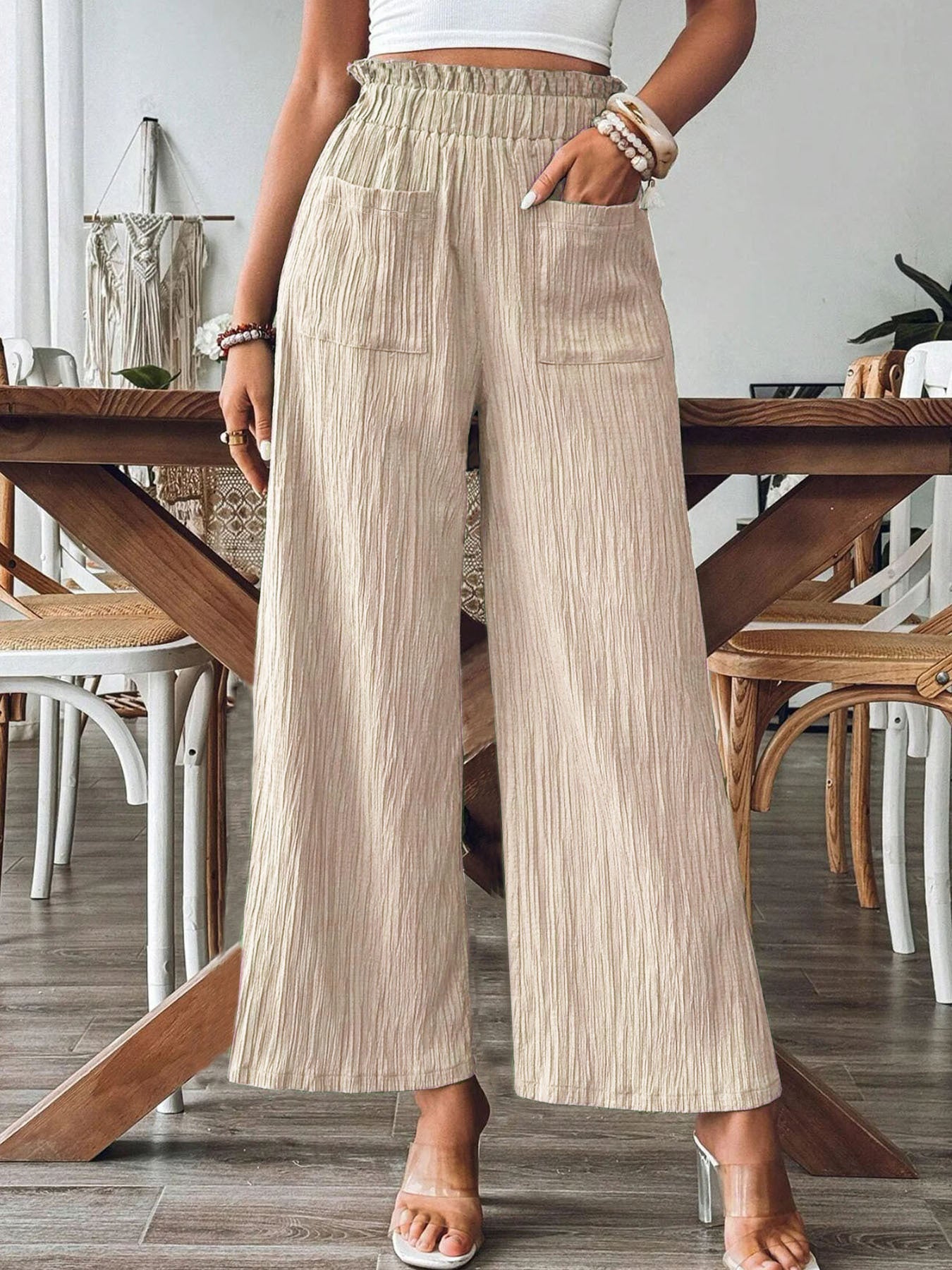 Casual Straight-Leg Trousers