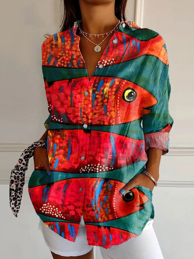 Stylish Floral Casual Blouse with Easy Fit