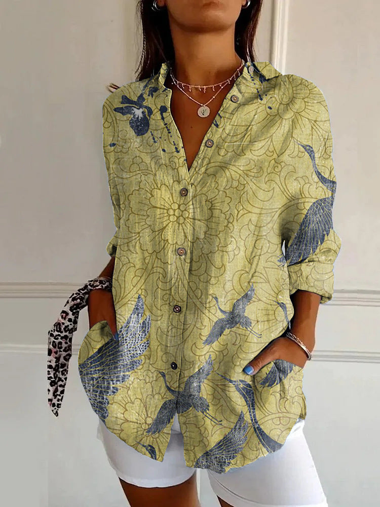 Fresh Floral Print Blouse for Everyday Wear
