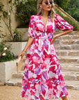 Chic V-Neck Floral Summer Dress