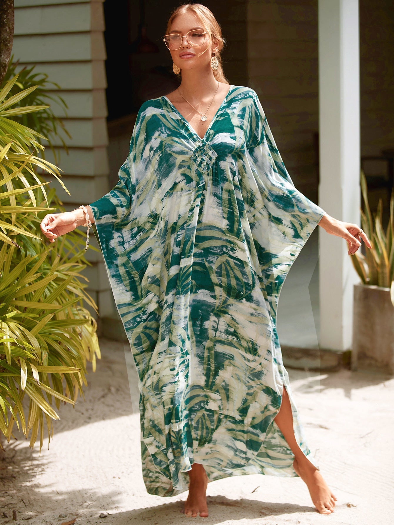 Soft Sands Maxi Dress with Natural Flow