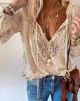 Casual Summer Lace Blouse – Lightweight, Breathable Style for Effortless Warm-Weather Outfits