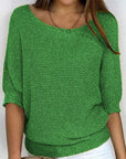Relaxed Ribbed Knit Lounge Top