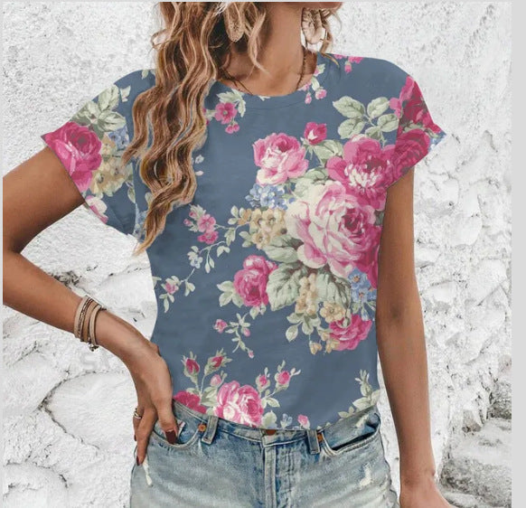 Vibrant Bloom Top with Color Pop Design