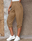Fashion Casual Seven-Point Elastic Pants