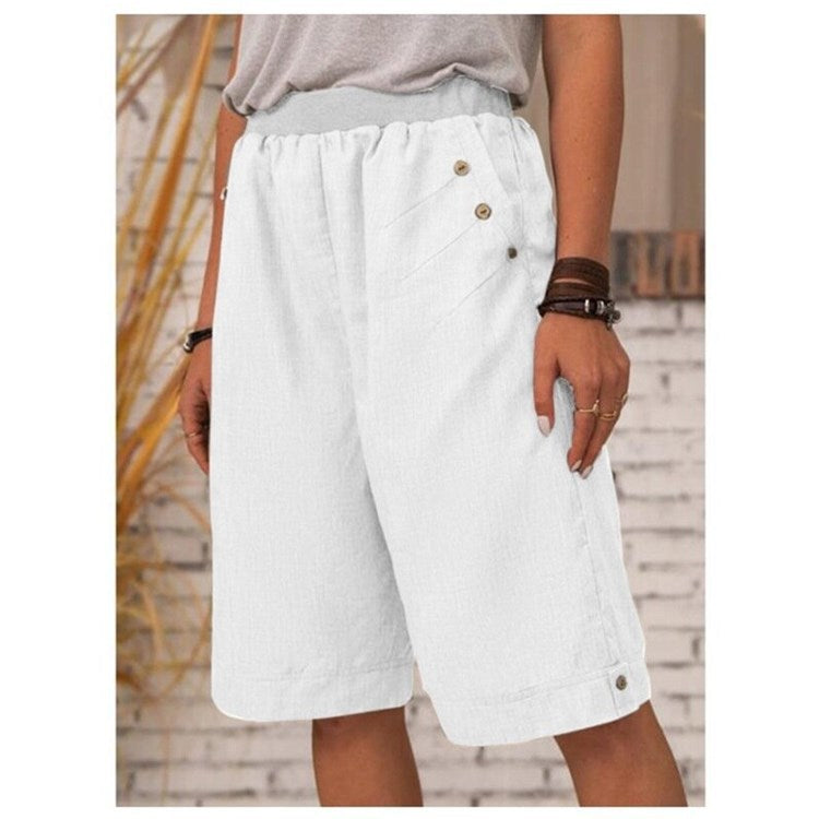 Cotton Linen Casual Shorts