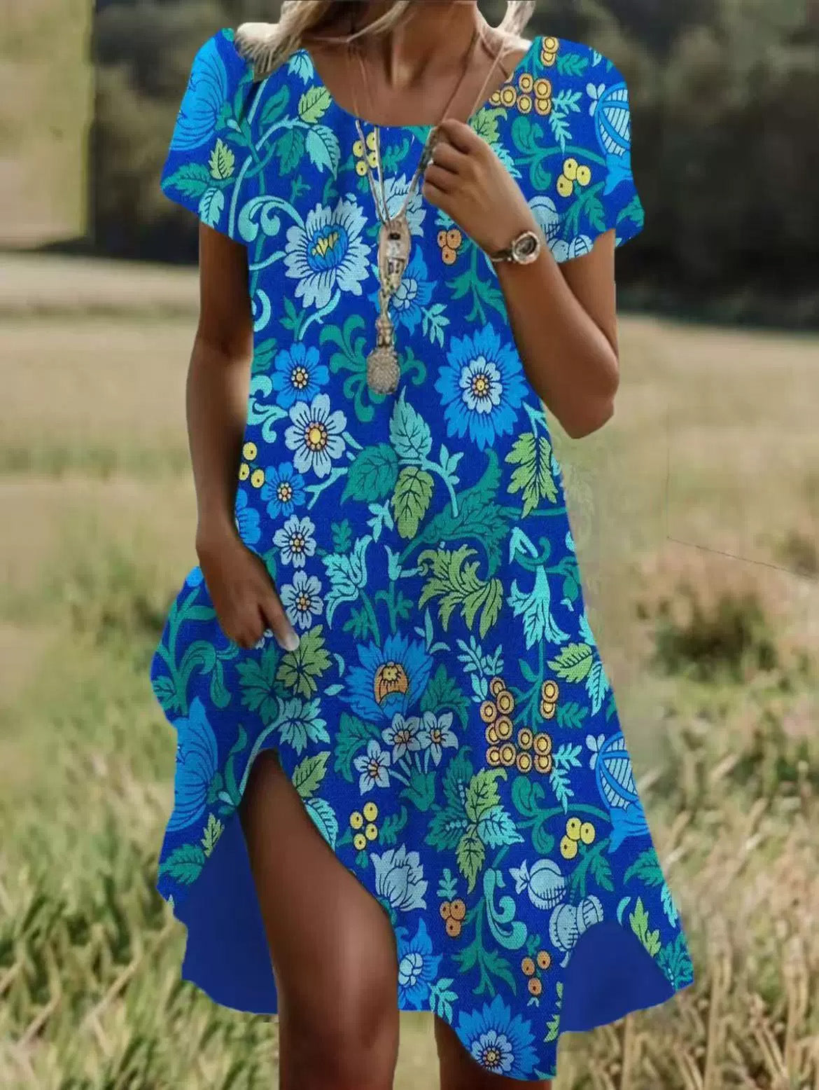 Artistic Bohemian Midi Dress