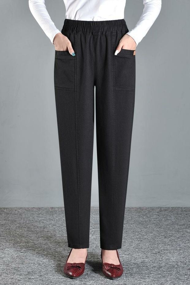 High Waist Straight Pants