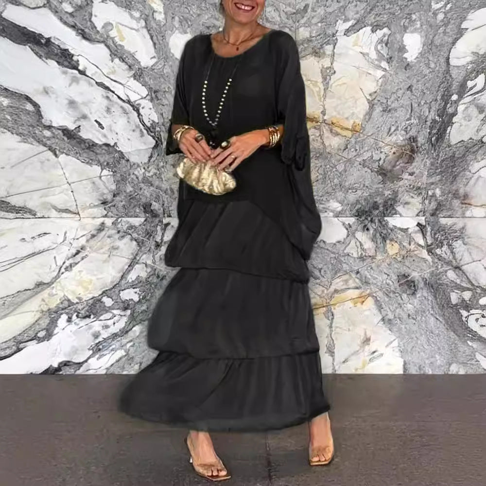 Fashion Batwing Long Dress