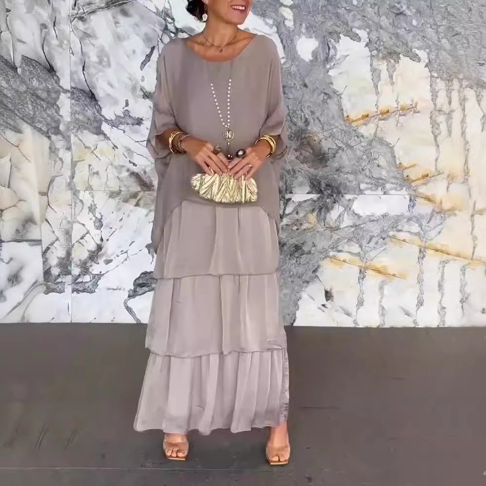 Fashion Batwing Long Dress