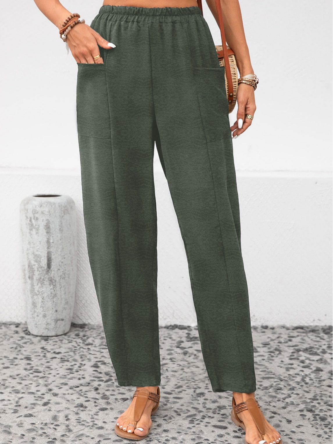 Plus Size Ice Silk Pants