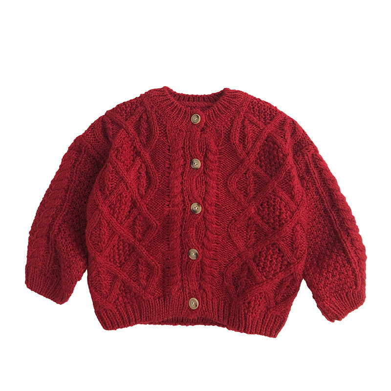 Cozy Knit Sweater Cardigan with Relaxed Fit