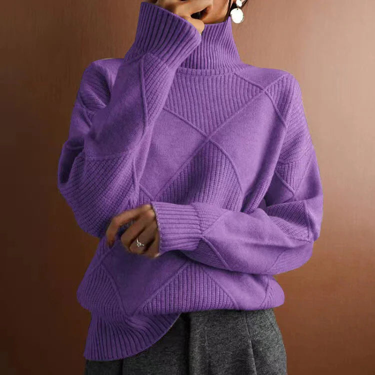 Loose Fit High Neck Sweater