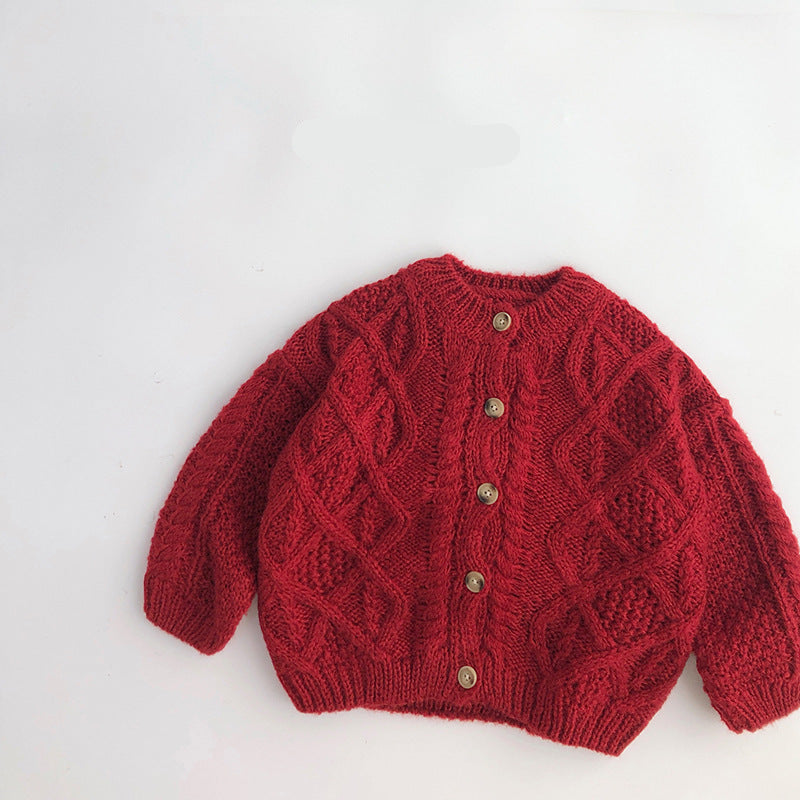 Cozy Knit Sweater Cardigan with Relaxed Fit