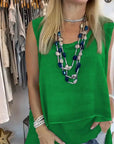 Flowy Sleeveless Tunic Top for Casual Wear