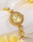 French-Style Waterdrop Crystal Watch