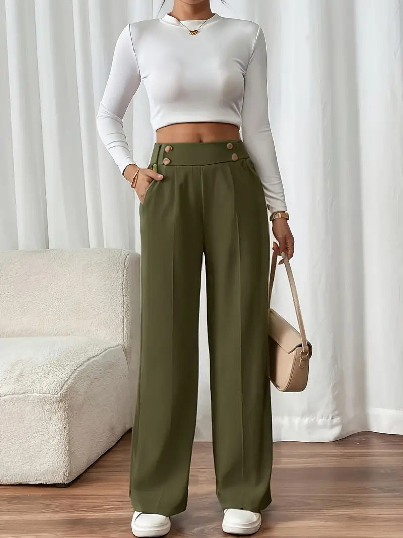 Elegant High Waist Trousers