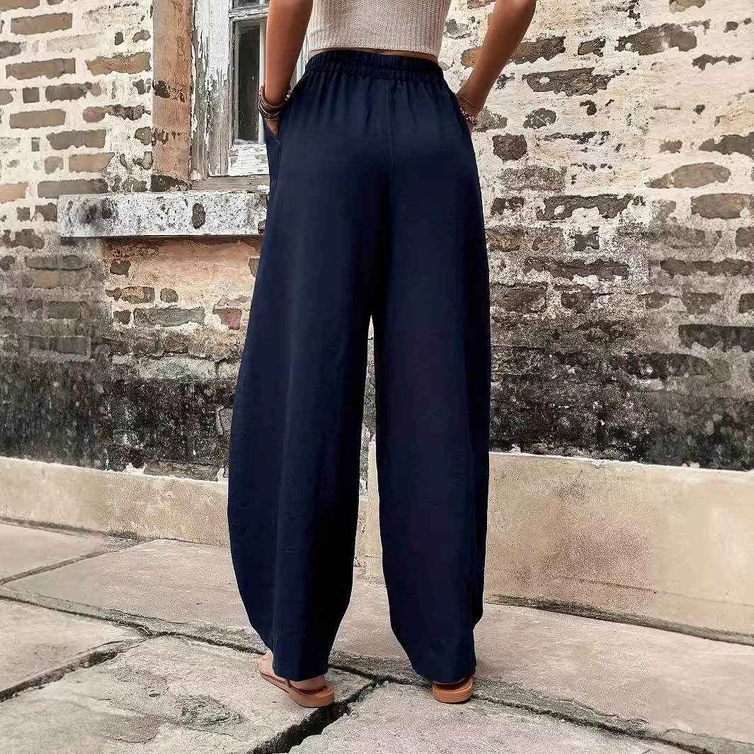 Elastic Waist Cargo Trousers