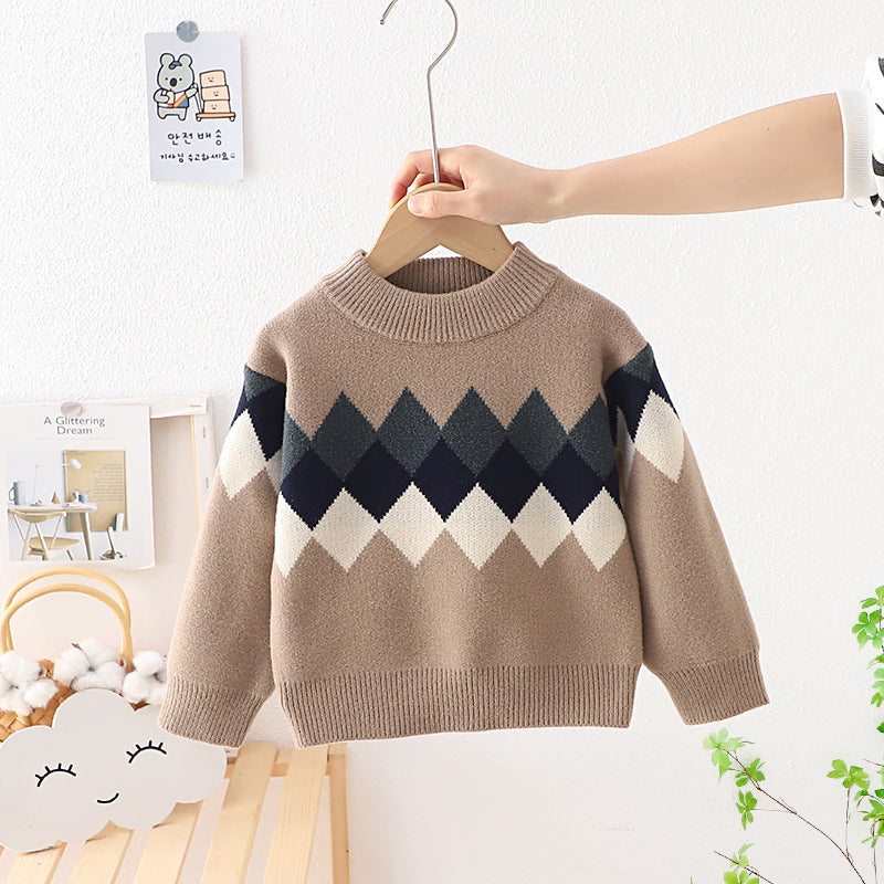 Plaid Pullover Kids Sweater