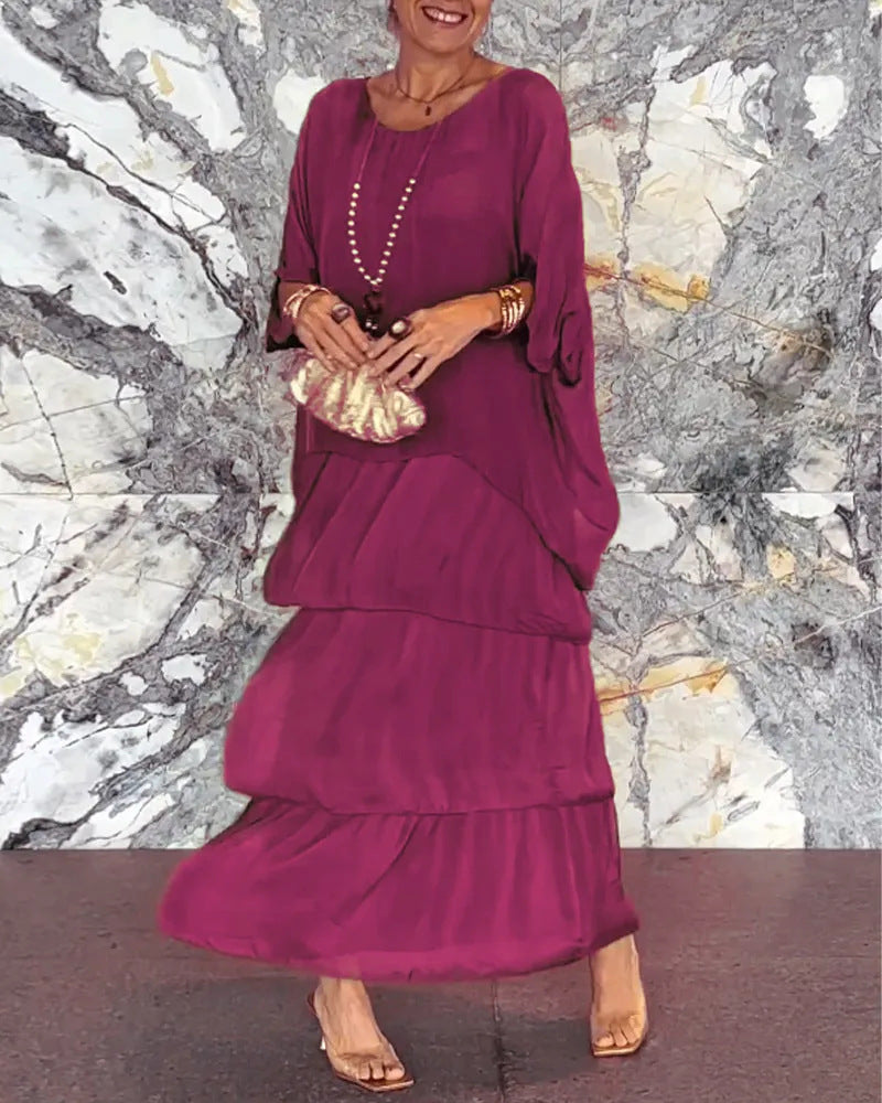 Fashion Batwing Long Dress