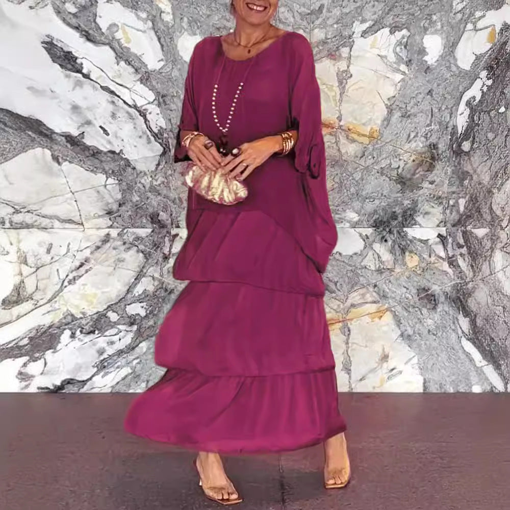 Fashion Batwing Long Dress