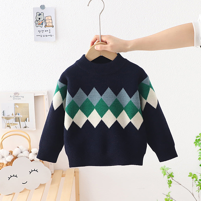Plaid Pullover Kids Sweater
