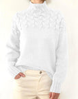 Women's High Collar Long Sleeve Sweater