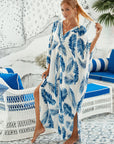 Ocean Haze Flowy Midi Dress