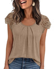 Hollow Sleeve Round Neck Top