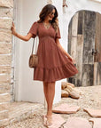 Spring Solid Color Casual Dress