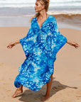 Chic Kimono-Style Dress in Amber Tide Hues