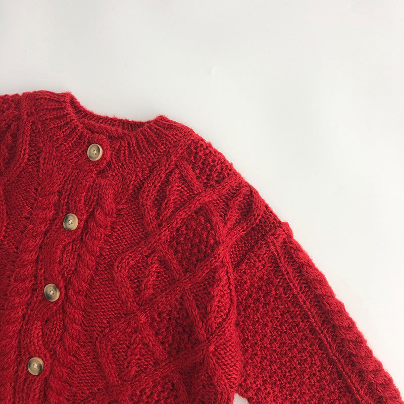 Cozy Knit Sweater Cardigan with Relaxed Fit