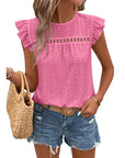 Elegant Ruffle Sleeve Top