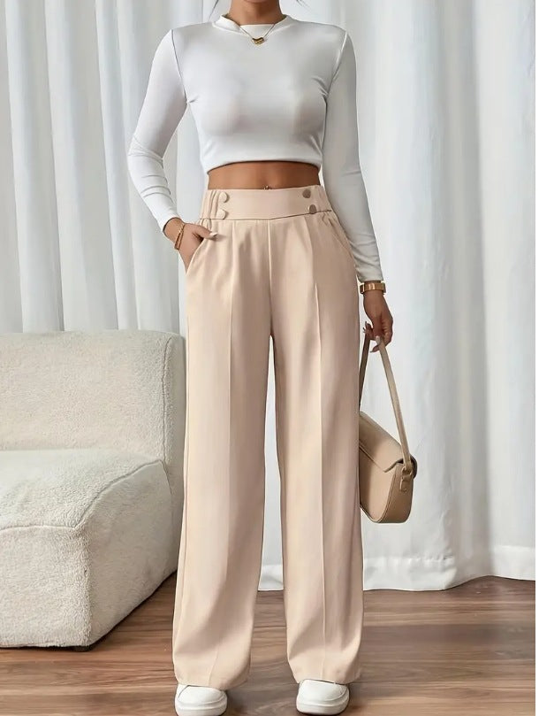 Elegant High Waist Trousers