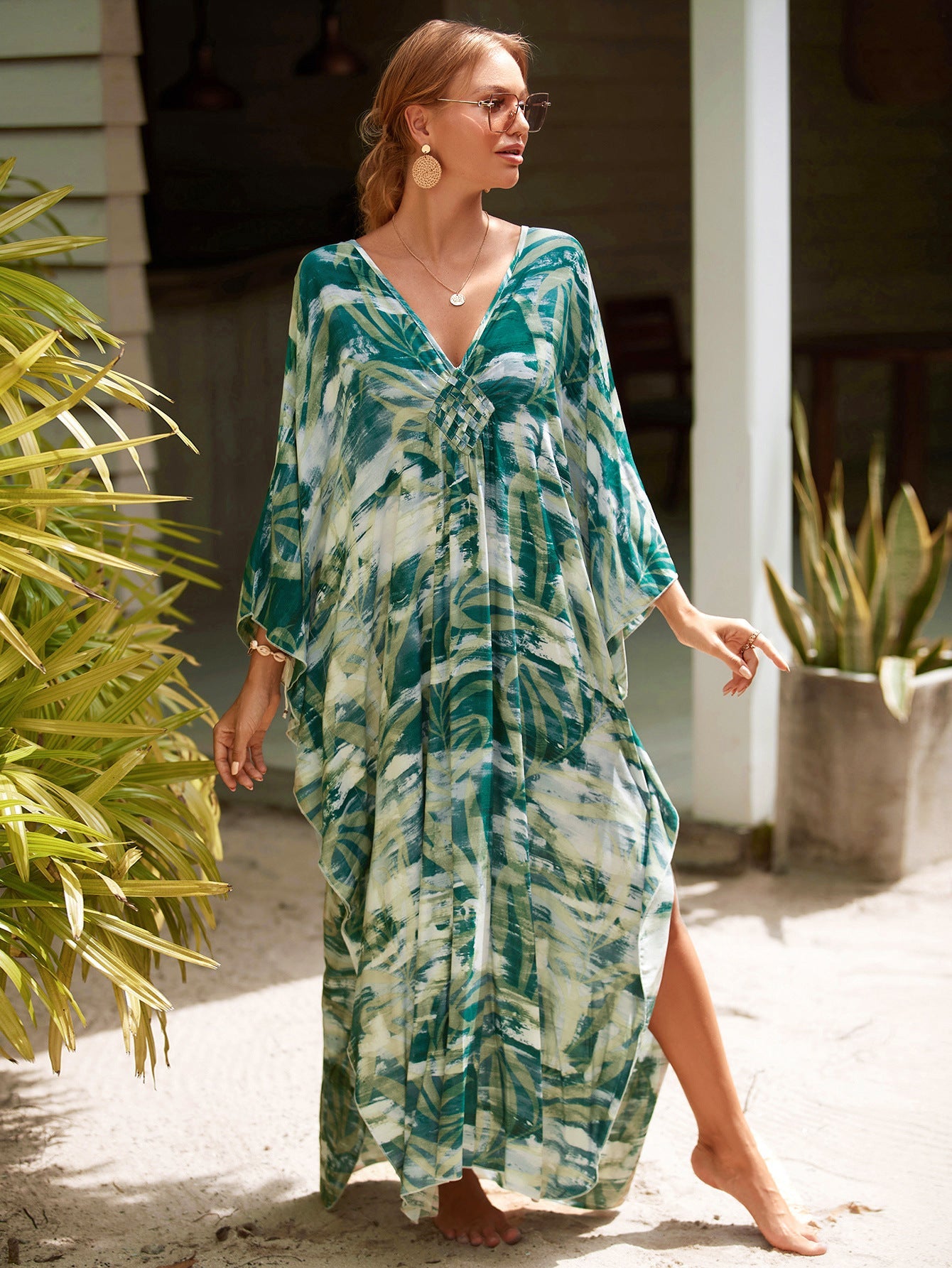 Soft Sands Maxi Dress with Natural Flow